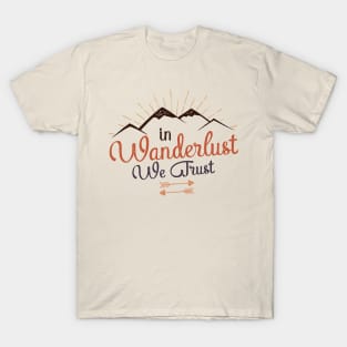 Wonderfust travel adventure tshirt T-Shirt